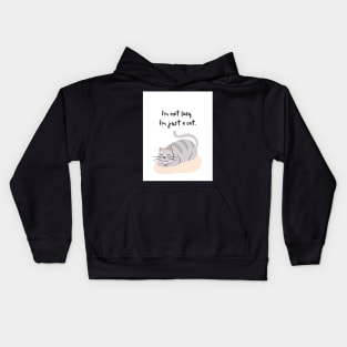 Im Not Lazy Im Just A Cat Design White Kids Hoodie